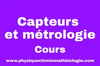 Cours de Capteurs et Métrologie PDF