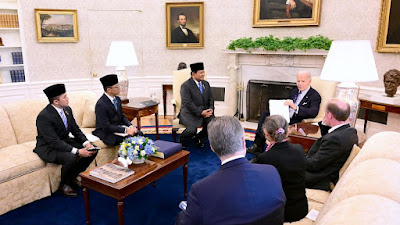 Presiden Prabowo Subianto Bertemu Presiden Joe Biden di Gedung Putih