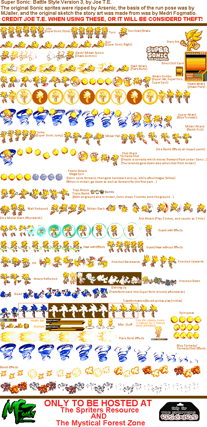 Super Sonic 16 Sprites!