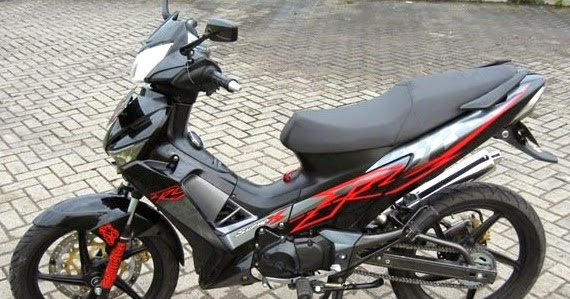 Modifikasi motor  supra  x  125  Monoshock Velg Racing 