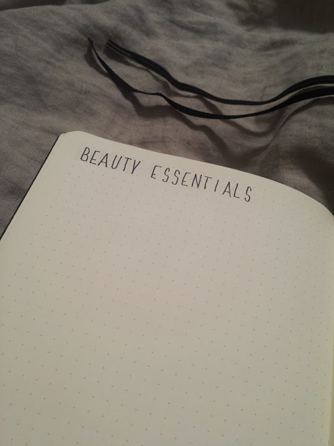 2017 Bullet Journal Beauty Essentials