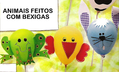 animais e bichinhos de bexigas