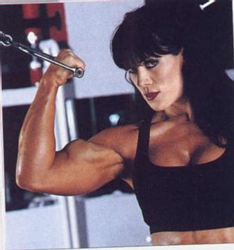 old picture of chyna aka joanie laurer working out