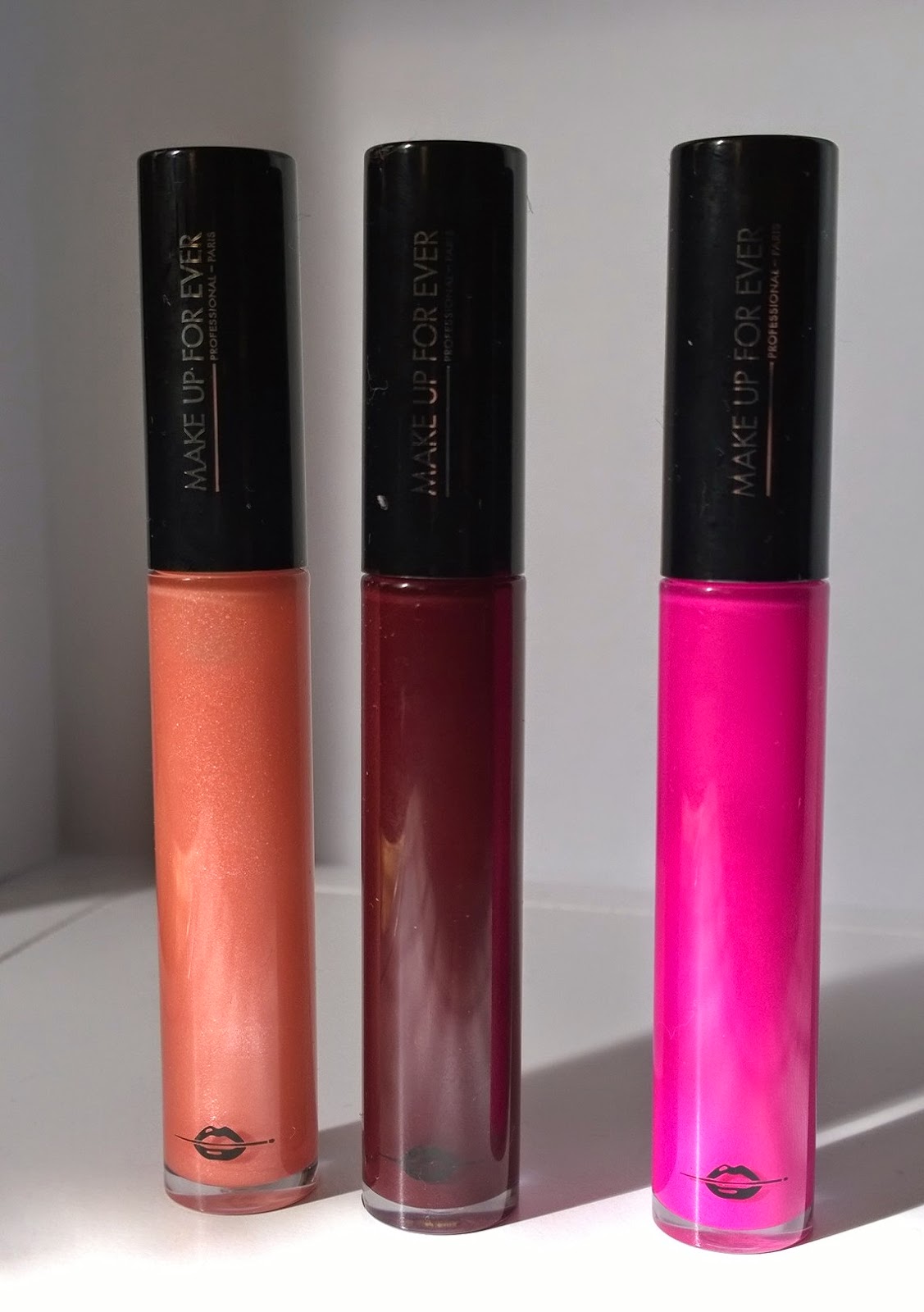 Makeup Forever - Artist Plexi Gloss 102p, 406 and 209