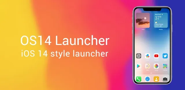 OS14 Launcher ومركز التحكم ومكتبة التطبيقات ونظام التشغيل إنه اسم مشغل محاكي iOS 14 UI الذي طورته Model X Apps وتم نشره على Google Play.