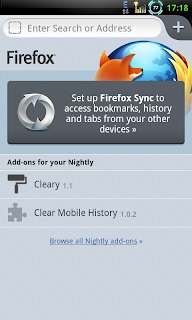 Firefox Alpha for ARMv6 devices