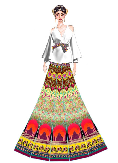 Designer Archana Kochhar's sketches for NYFW