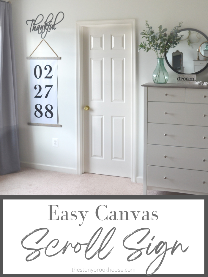 Easy Canvas Scroll Sign