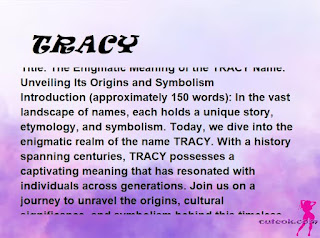 meaning of the name "TRACY"