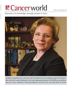 Cancer World 49 - July & August 2012 | TRUE PDF | Bimestrale | Medicina | Salute | NoProfit | Tumori | Professionisti
The aim of Cancer World is to help reduce the unacceptable number of deaths from cancer that is caused by late diagnosis and inadequate cancer care. We know our success in preventing and treating cancer depends on many factors. Tumour biology, the extent of available knowledge and the nature of care delivered all play a role. But equally important are the political, financial, bureaucratic decisions that affect how far and how fast innovative therapies, techniques and technologies are adopted into mainstream practice. Cancer World explores the complexity of cancer care from all these very different viewpoints, and offers readers insight into the myriad decisions that shape their professional and personal world.