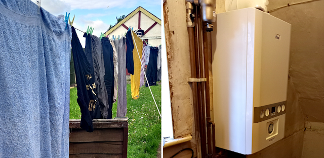 Washing on line and a new boiler
