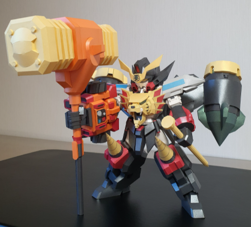 The King Of Braves Gaogaigar Papercraft Model By Cream Bread