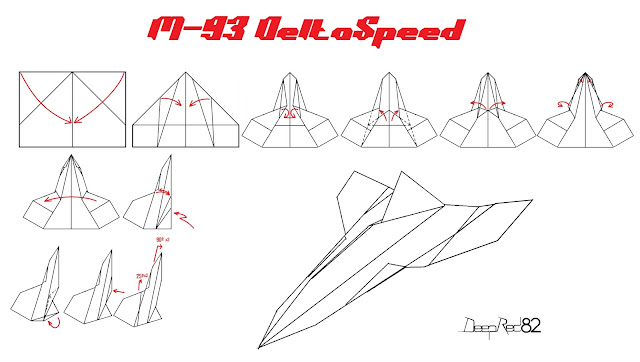 Avión de papel M-93 DeltaSpeed