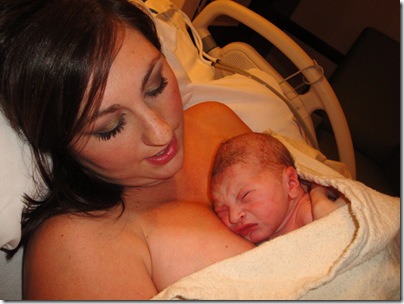22.  Mommy and Knox skin to skin