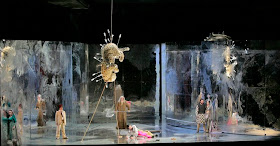 Heidi Stober (Tigrane) with, above, Deborah Domanski (Zenobia) and David Daniels (Radamisto) in Radamisto, Santa Fe Opera, 2008 (Photo © Ken Howard)