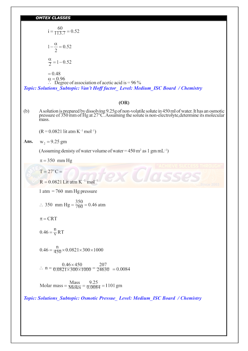 XII_ISC Board_Official Chemistry P-1 Solutions 01.03.2019