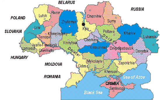 Ucrania Mapa Provincias
