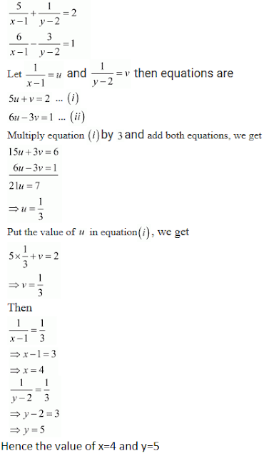 R D Sharma Solutions Class 10th Ch 3 Pair Of Linear Equations In Two Variables Exercise 3 3