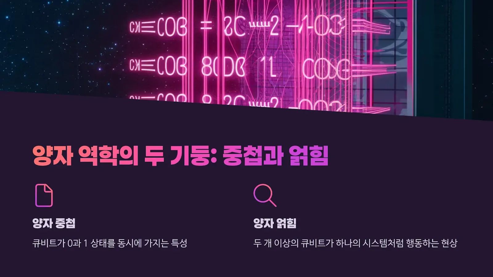 양자역학의 핵심원리: 중첩, 얽힘