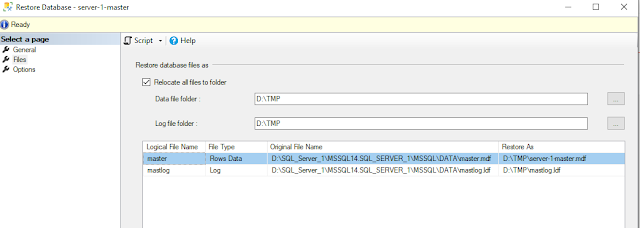 Destination File Location set to a Temporary Location