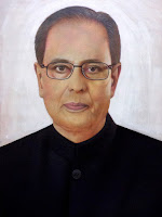 indian, ex president, pranab mukherjee, painting, office, decoration