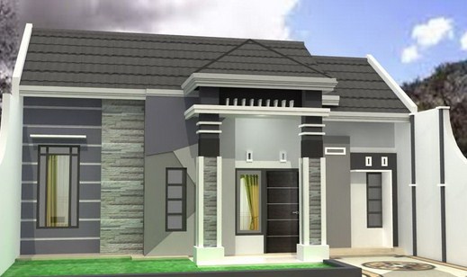 Desain rumah minimalis modern 1 lantai type 45