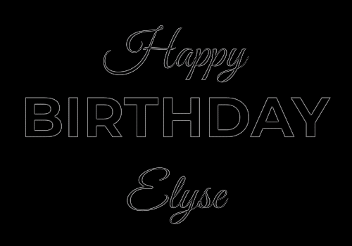 Happy Birthday Elyse (Animated GIF)