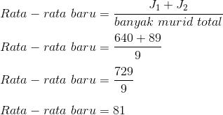 Ratarata Nilai 8 Murid 80 Jika Masuk Seorang Murid yang Nilainya 89 Berapa Ratarata yang Baru Terbaru