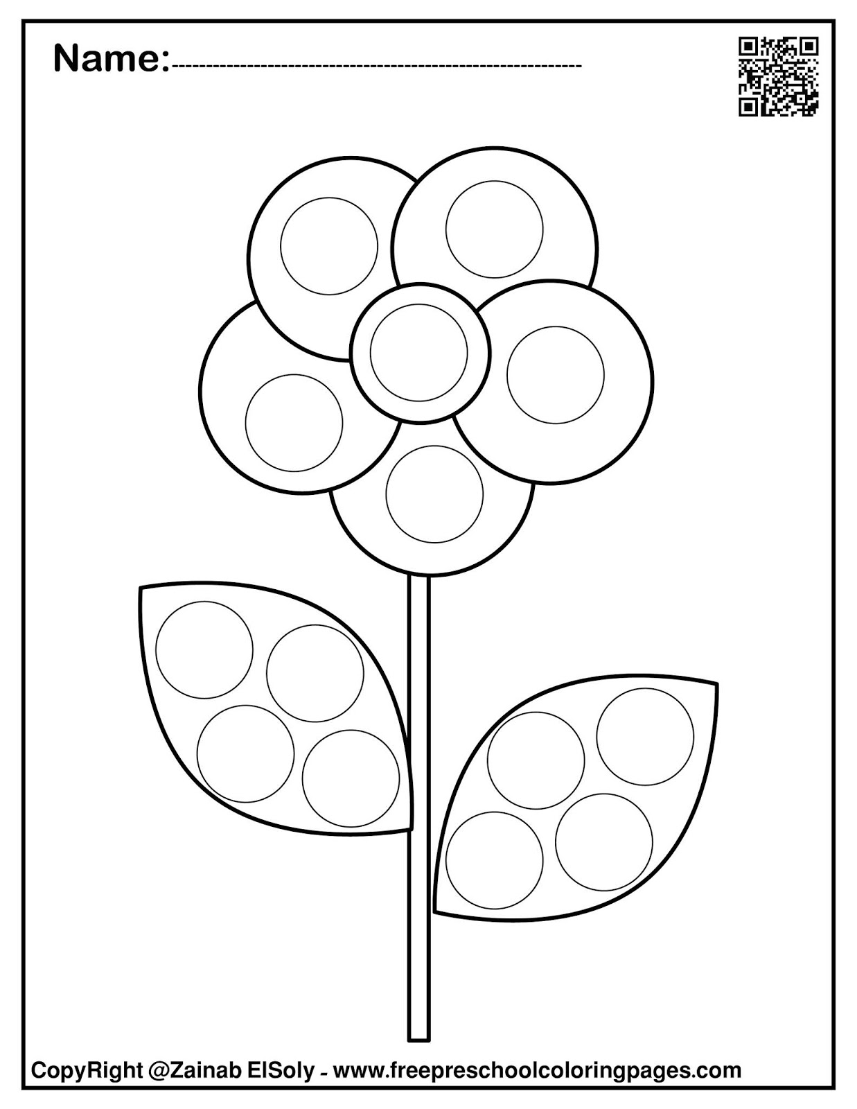 Download Set of Spring Dot Marker Free coloring pages