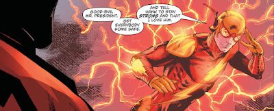 Red Racer (Earth 36) says good-bye to Flashlight and says he loves him - O Velocista Vermelho da Terra 36 se despede do Lanterna e diz que o ama