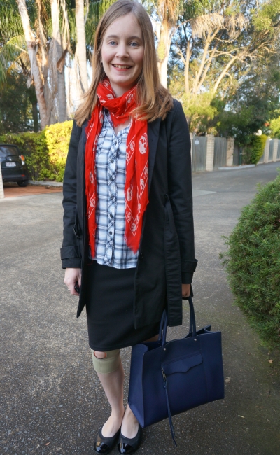 Leopard Skirt + Red Sweater - Leah Behr