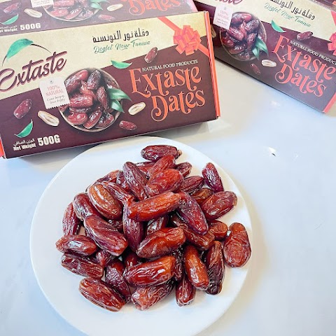 Chà Là Khô Extaste Dates Deglet Nour Tunisia 500g/ Hộp - Chín Tự Nhiên, Mềm, Mịn Dẻo, thơm ngon tới quả cuối cùng