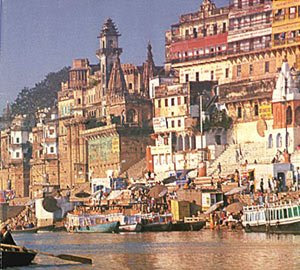 Varanasi Temples and Ganges river