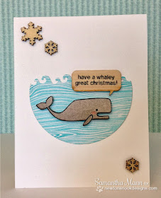 Holiday Whale card by Samantha Mann for Newton's Nook Designs