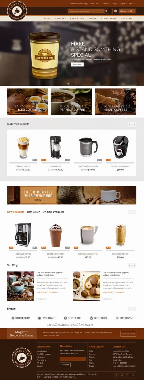 Coffee Magento Responsive Theme 