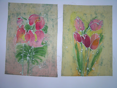 zorica, duranic, đuranić, batik, canvas, paintings, art, artistic, colorful, floral, tulips, flowers