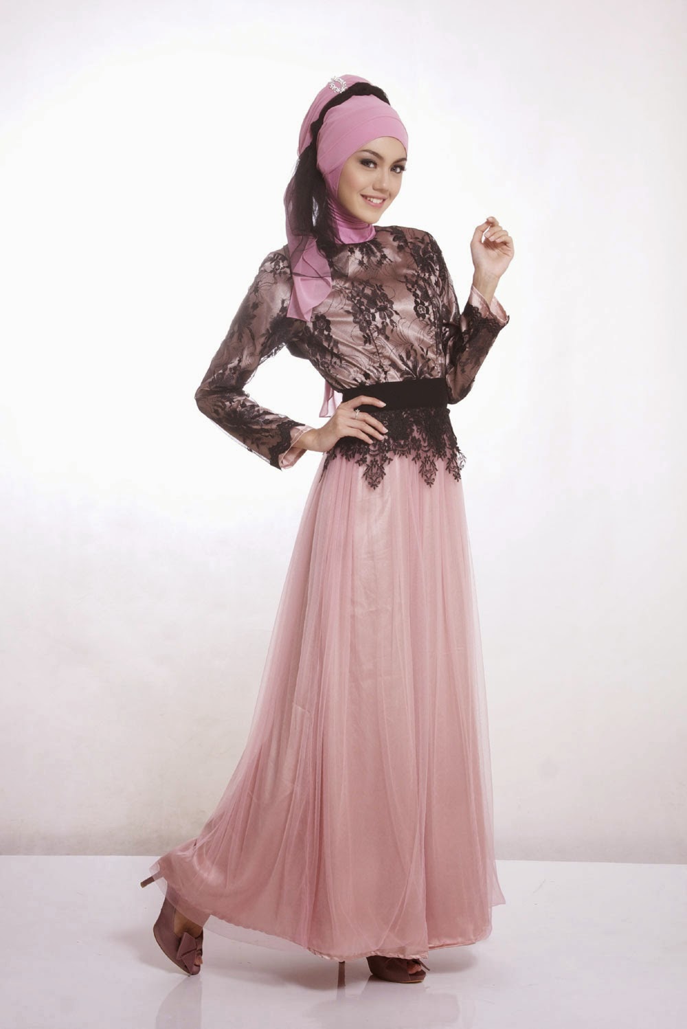 Model Dress Kebaya Muslim Modern Terbaru, Desain Terbaik