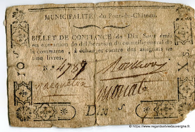 Billet de confiance de Pont-du-Château, 63.