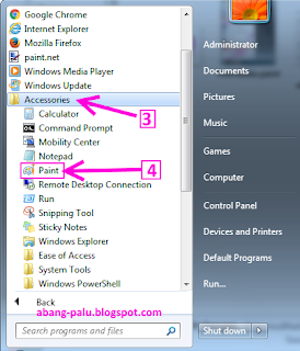 cara membuka paint di windows 7