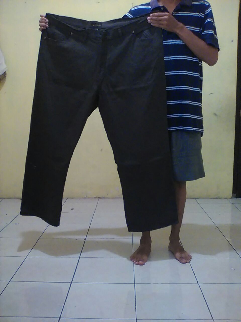 Ready Stok Celana  Jeans  Jumbo Big Size 46 Abu  abu  