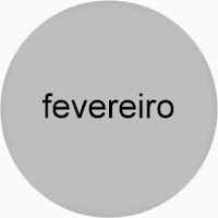 Diagrama de Venn representando um conjunto unitário cujo único elemento é fevereiro