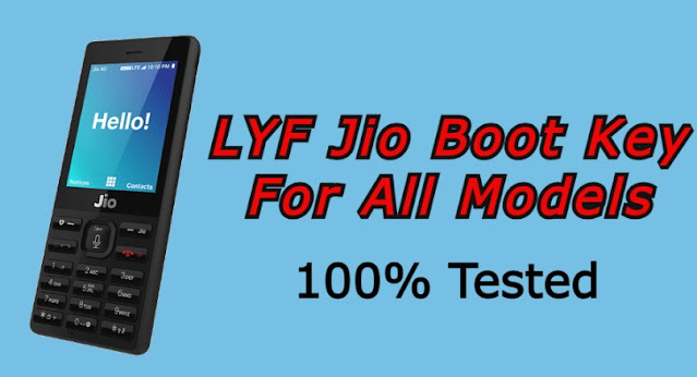 LYF Jio Boot Key