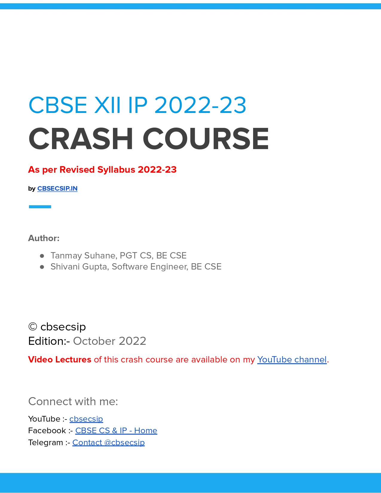 XII IP CRASH COURSE eBook (PDF) 2022-23