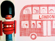 New archival London Bus print by Jane Foster