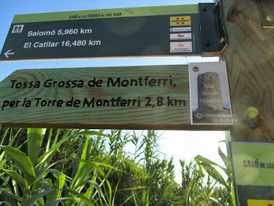 Montferri-Torre de Montferri-Tossa Grossa de Montferri, rètol informatiu a la sortida de Montferri