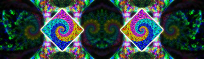 Art for a Coffee Cup - Digital Rainbow Spiral