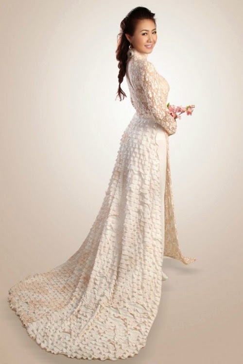 Những mẫu áo dài cưới đẹp nhất 2014 - 05