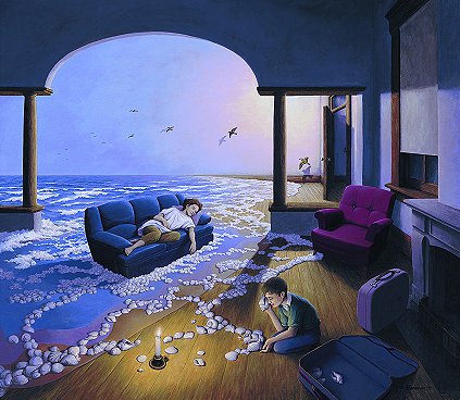 Foto-foto Lukisan Ilusi Optik Rob Gonsalves [ www.BlogApaAja.com ]