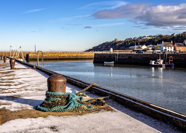 Photo of a sprinkling of snow at Maryport Harbour