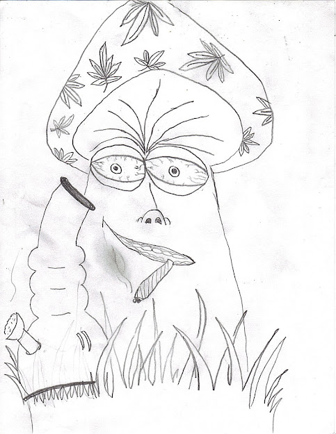 Trippy Shroom Coloring Pages  Google Search